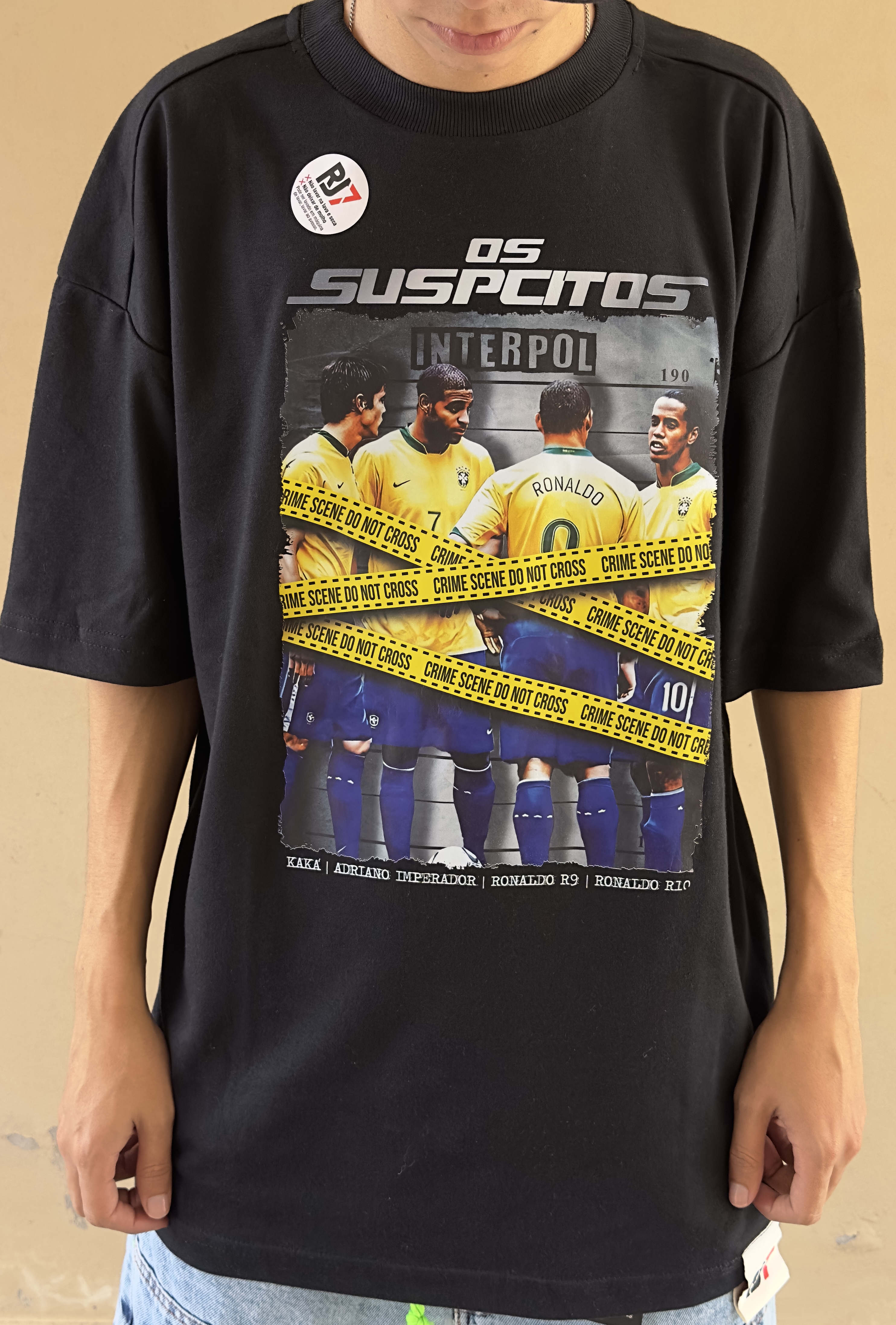 Camiseta Over RJ7 - GG, Preto