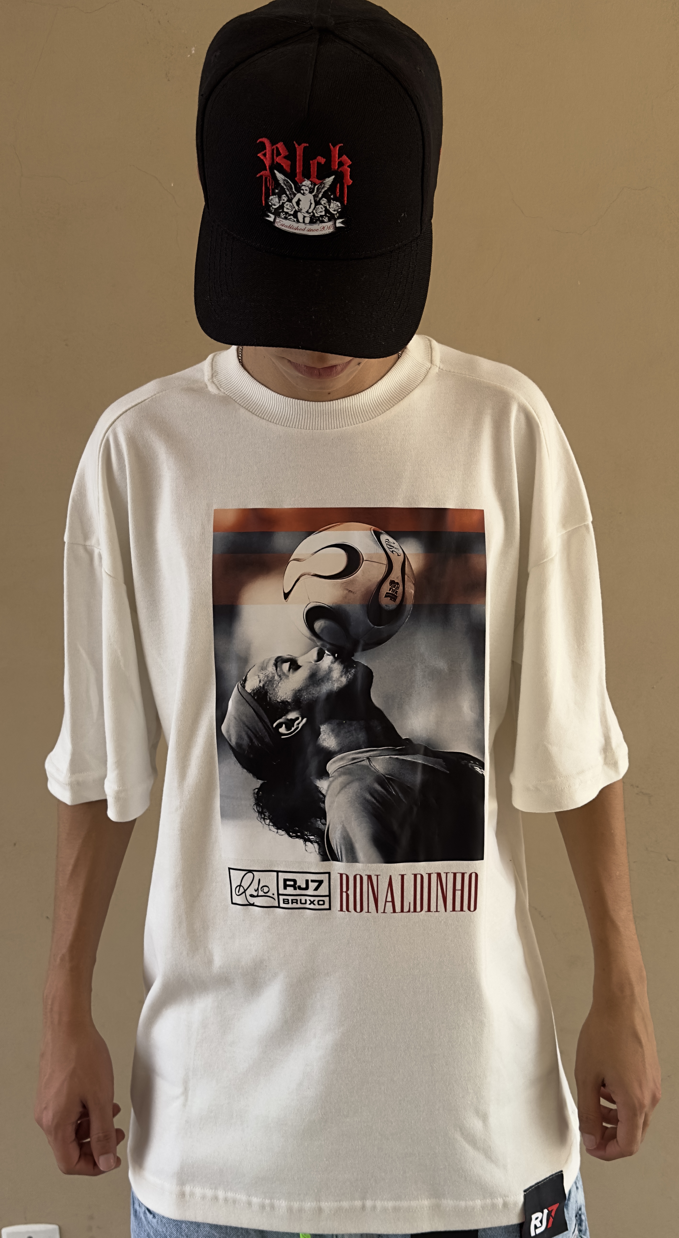 Camiseta Over RJ7 - GG, Off White